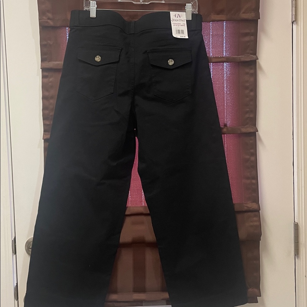 Gloria Vanderbilt Black Wide Leg Crop Pants - Picture 3 of 4